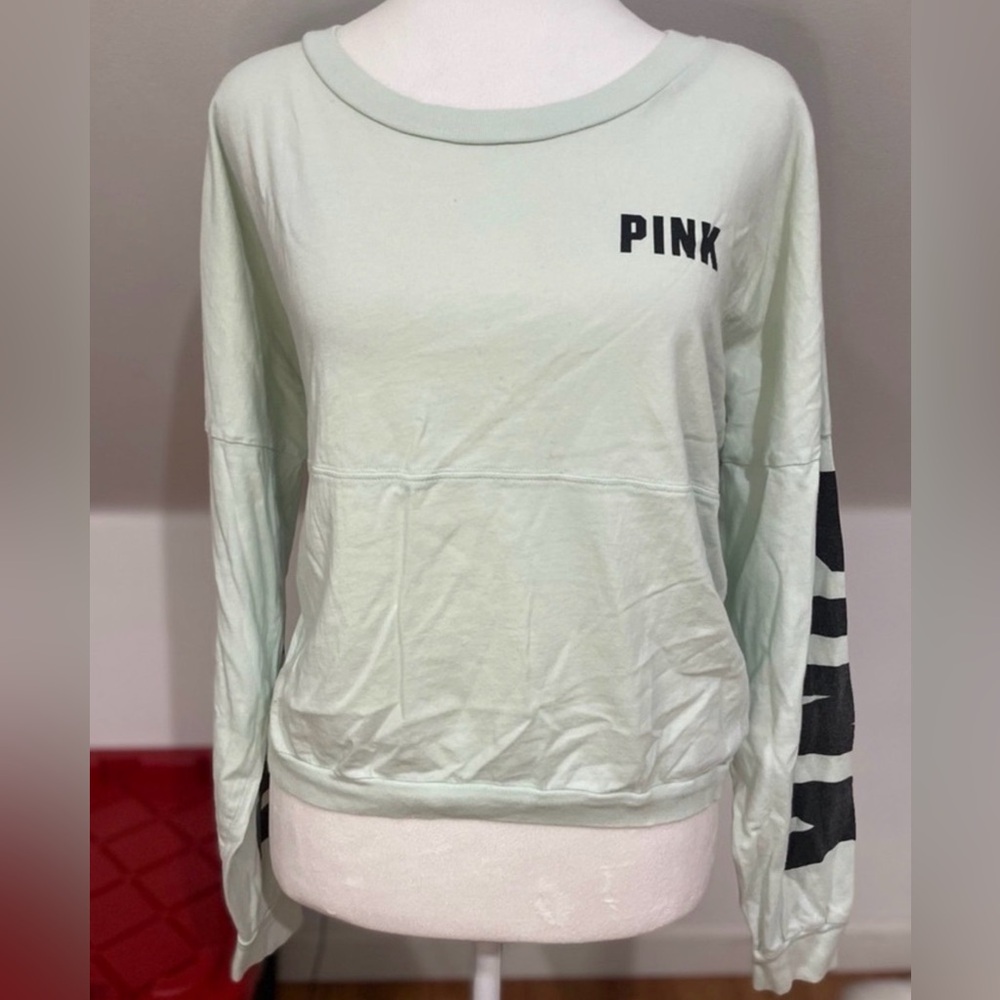 PINK Victoria's Secret Light Green Sweatshirt